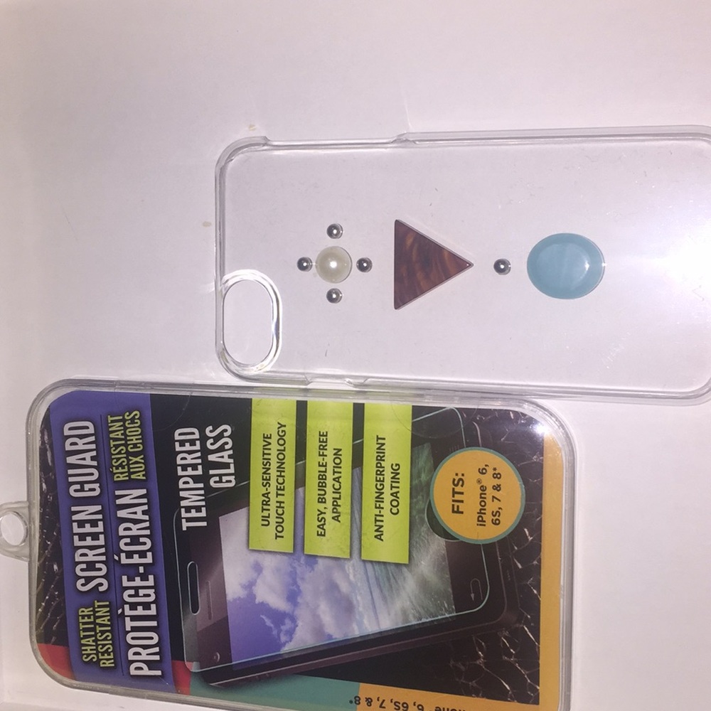 2 glass screen protectors and a iPhone 6or 6s case